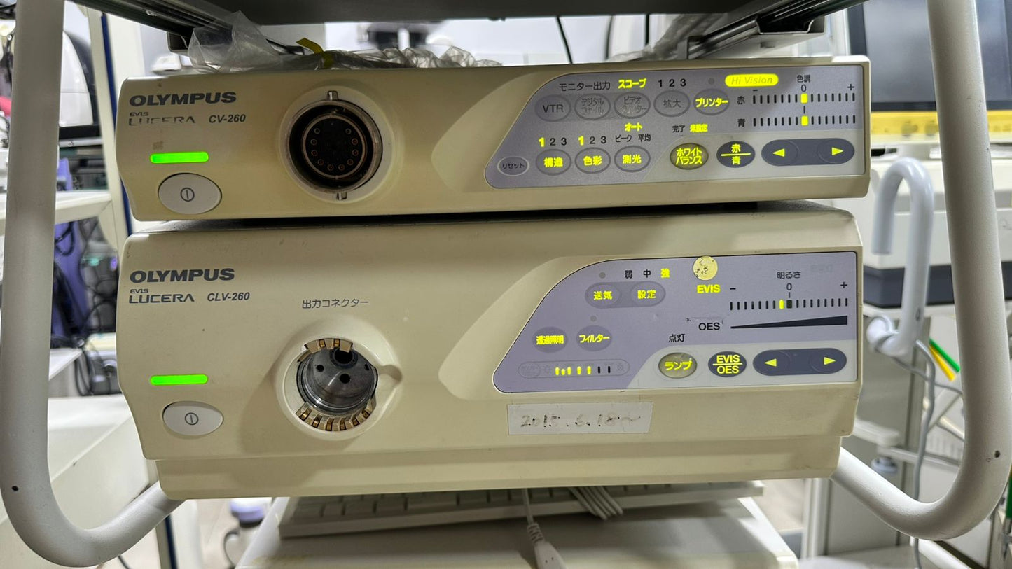 Olympus EVIS LUCERA CV-260 Video Processor and CLV-260 Light Source Endoscopy System