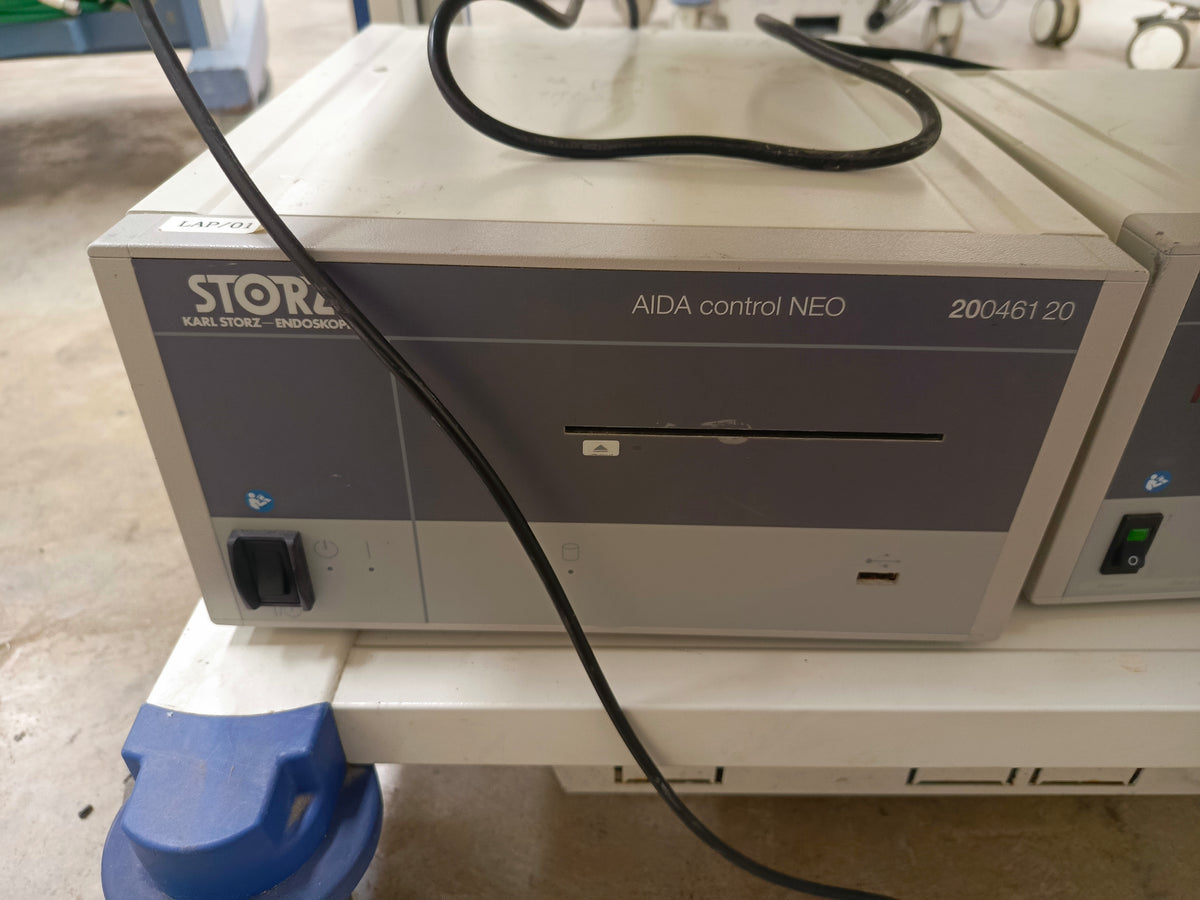 Karl Storz system with xenon 300 light source, telecam SL pal 202120 processor, SCB 26432020 thermoflator and AIDS control NEO 20046120 camera control