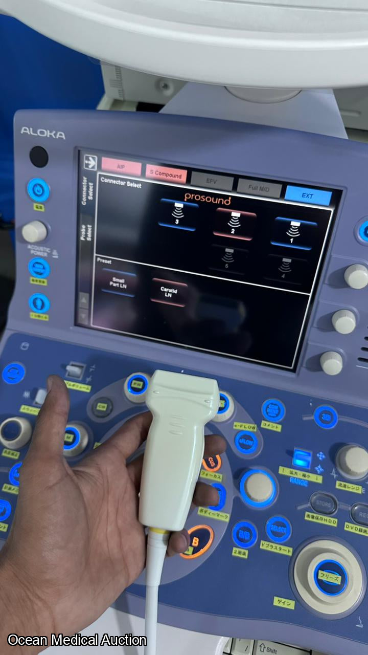 Hitachi Aloka alpha 7 ultrasound with convex,linear and cardiac probe