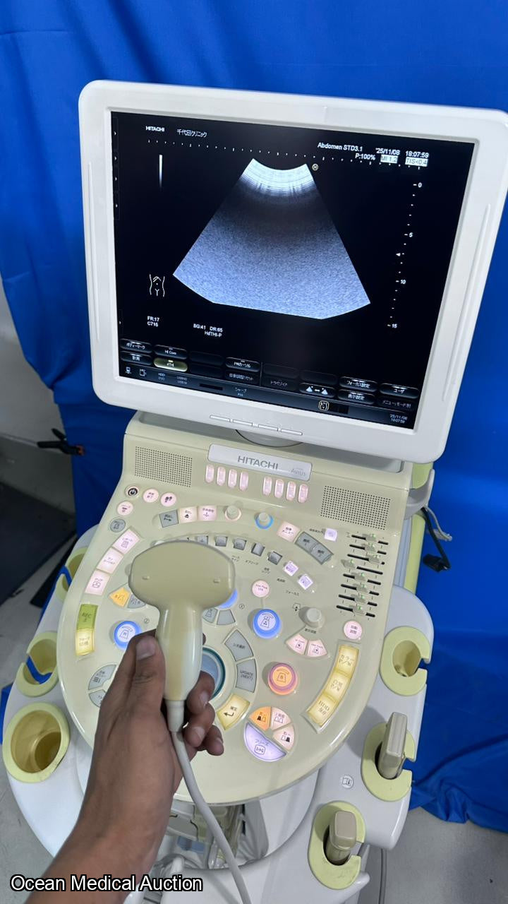 Hitachi avius ultrasound with convex,linear and cardiac probe