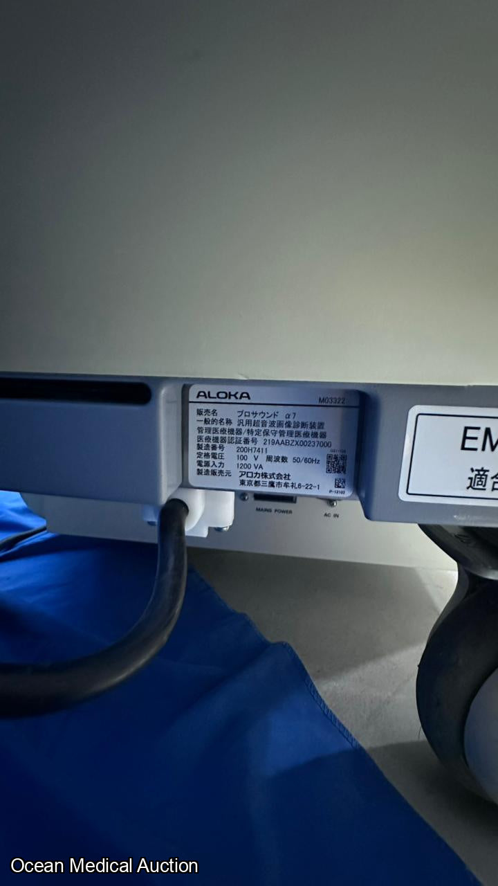 Hitachi Aloka alpha 7 ultrasound with convex,linear and cardiac probe