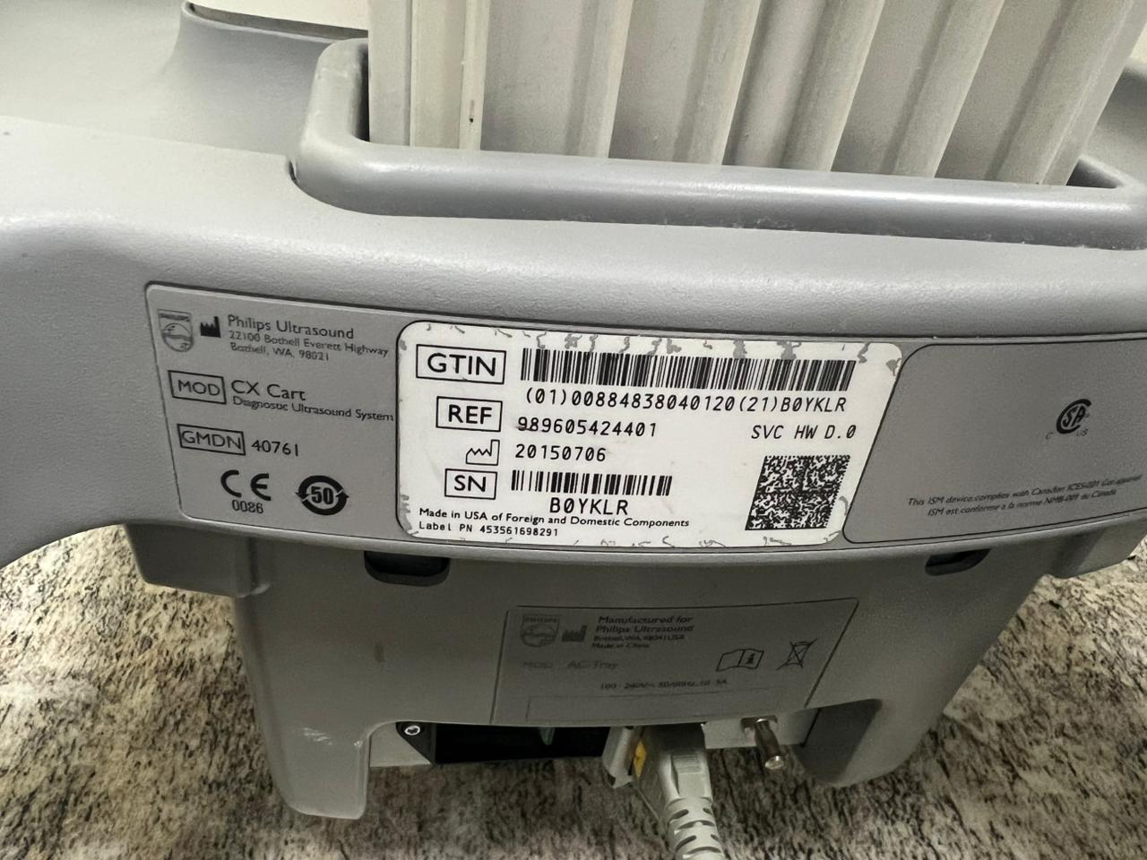 Philips CX50 ultrasound with convex and TVS probe SN.20150706