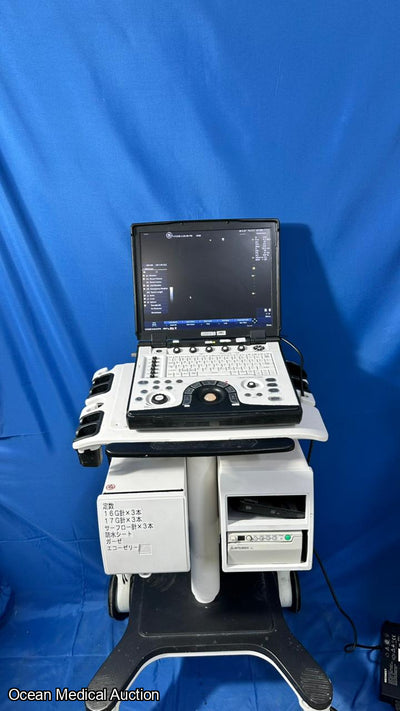 GE Logiq E Portable Ultrasound System (2012) with 3S-RS Cardiac Probe refurbished equipment