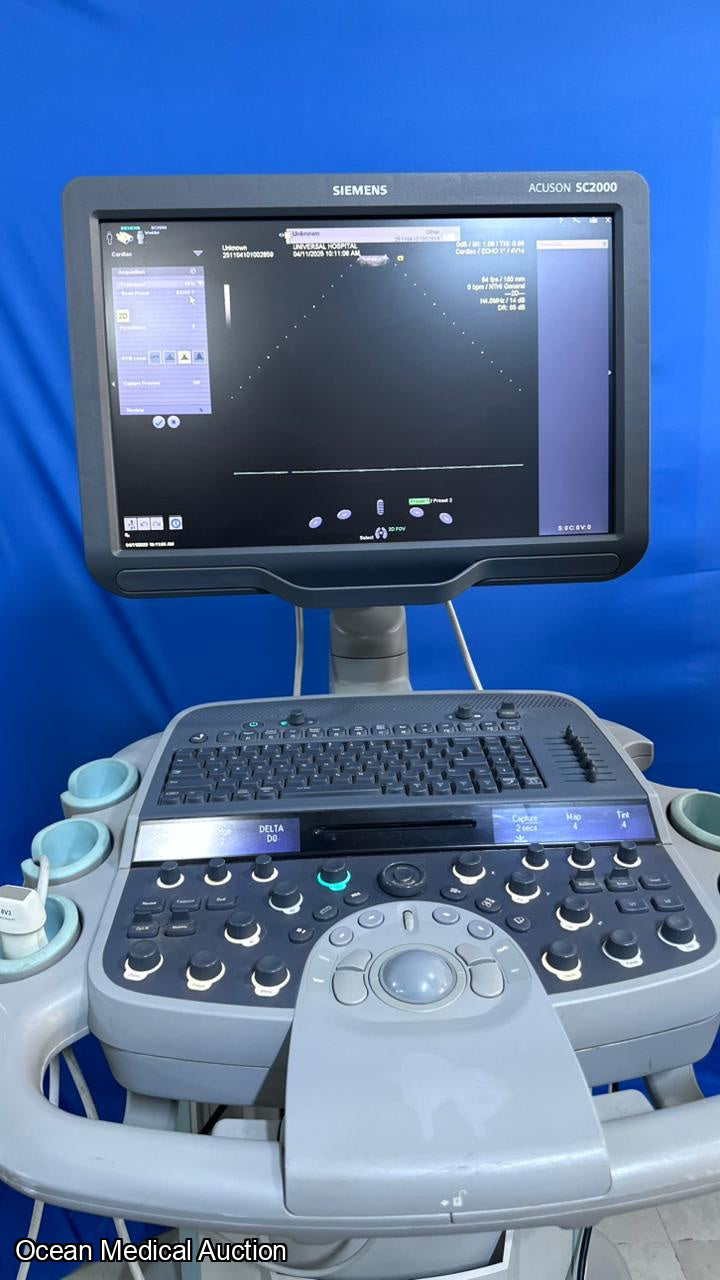 Seimens Acuson SC2000 ultrasoound with cardiac probe(2013)