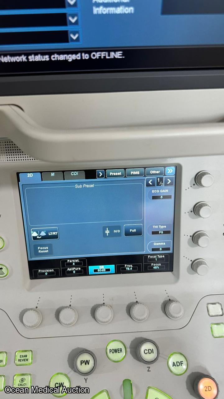 Toshiba Xario 200 with convex, linear and cardiac probe