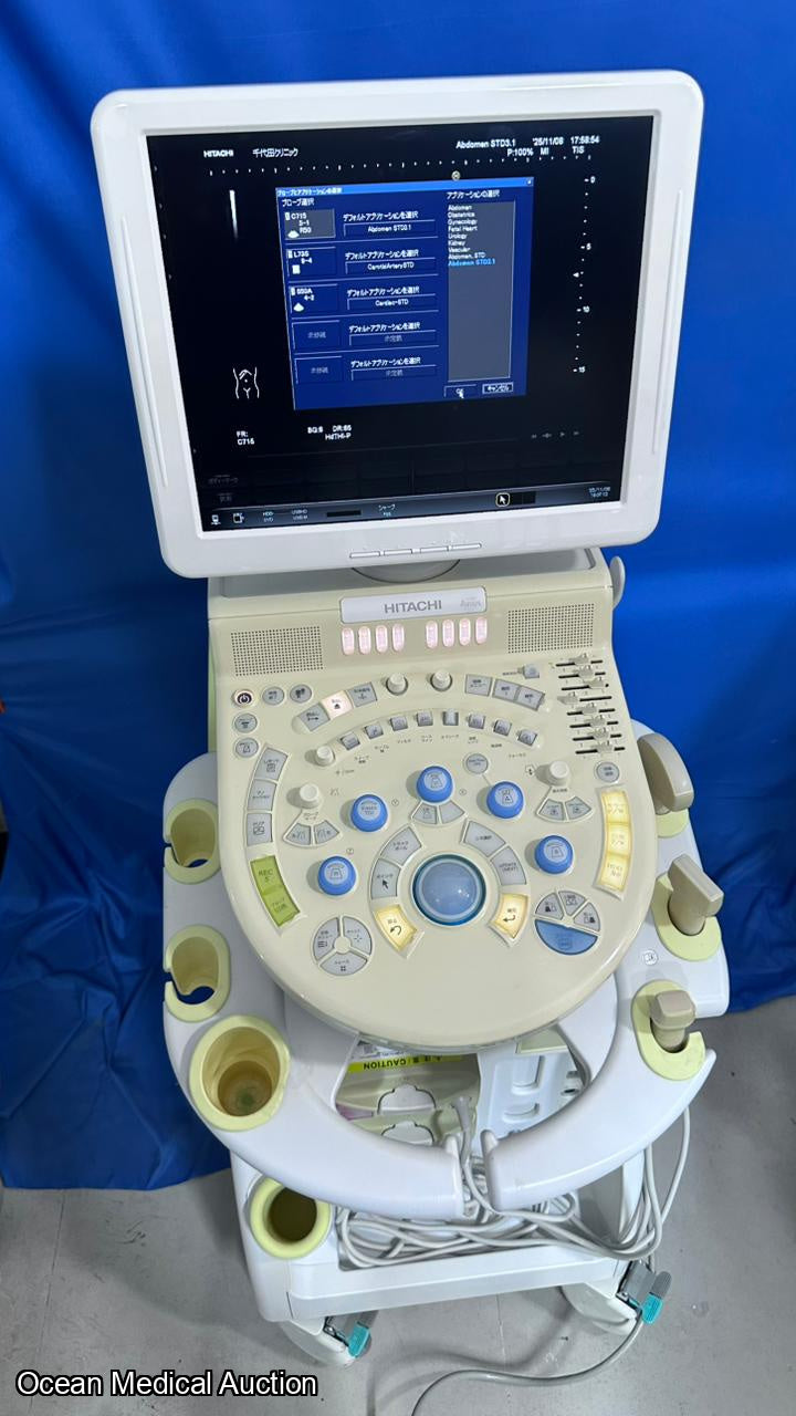 Hitachi avius ultrasound with convex,linear and cardiac probe
