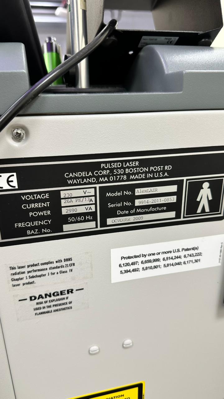Candela ALEXlazr (Alexandrite Laser System) medical aesthetic laser