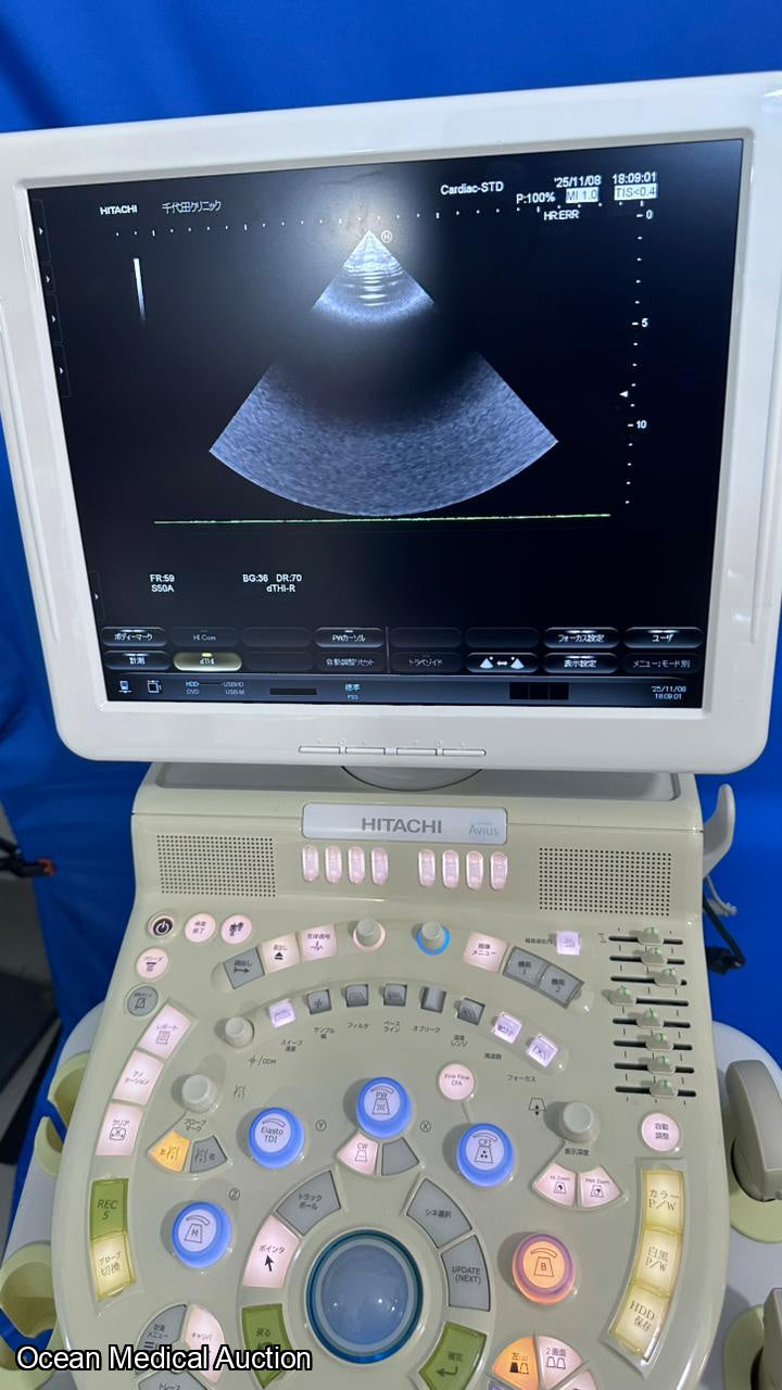 Hitachi avius ultrasound with convex,linear and cardiac probe