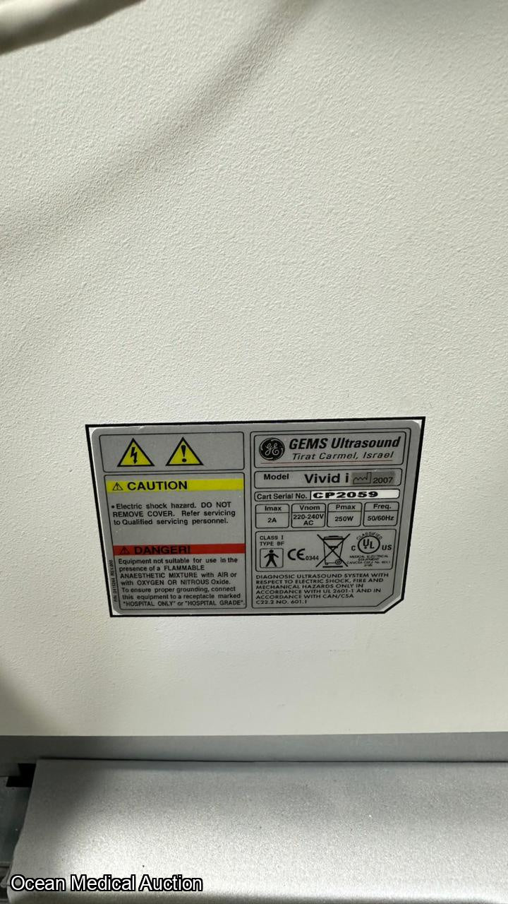 GE Vivid i Portable Ultrasound System (2007) with 3S-RS Cardiac Probe