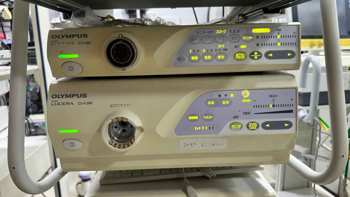 Olympus EVIS LUCERA CV-260 Video Processor and CLV-260 Light Source Endoscopy System