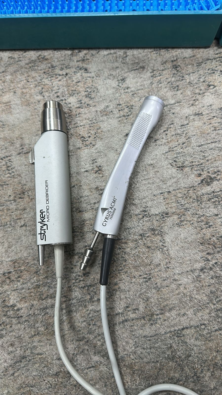 Stryker and Hall handpieces