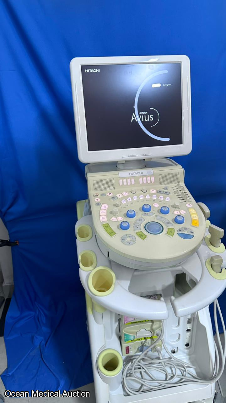 Hitachi avius ultrasound with convex,linear and cardiac probe