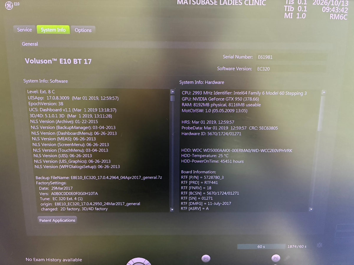 GE VOLUSON E10 Ultrasound