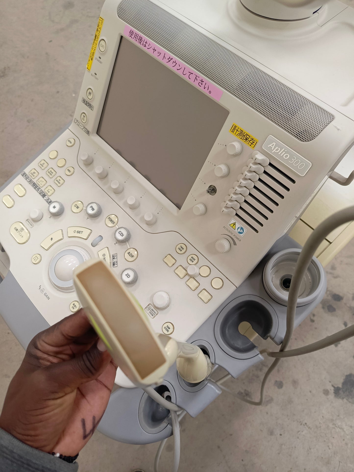 Toshiba aplio 300 ultrasound with convex probeandTVS probe Refurbished equipment. BH