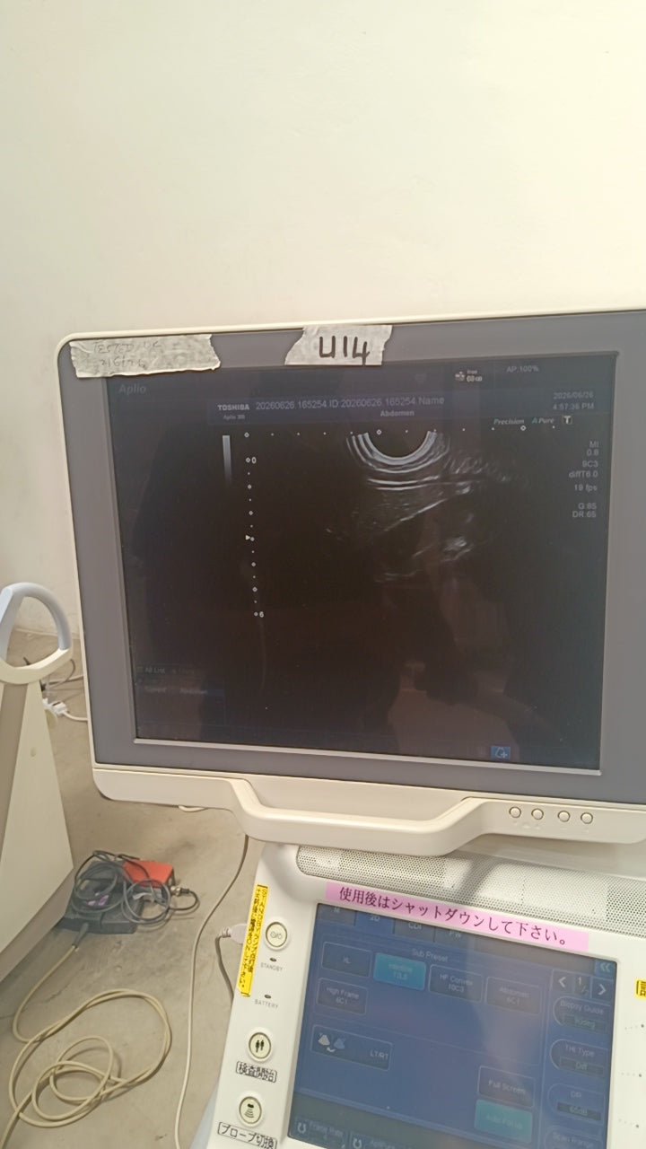 Toshiba aplio 300 ultrasound with convex probeandTVS probe Refurbished equipment. BH