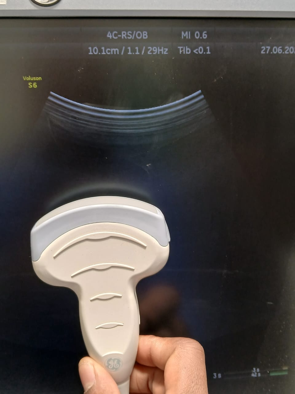GE-4C-RS CONVEX ULTRASOUND PROBE/TRANSDUCER FOR GE VOLUSON S6 ULTRASOUND MACHINE. BH