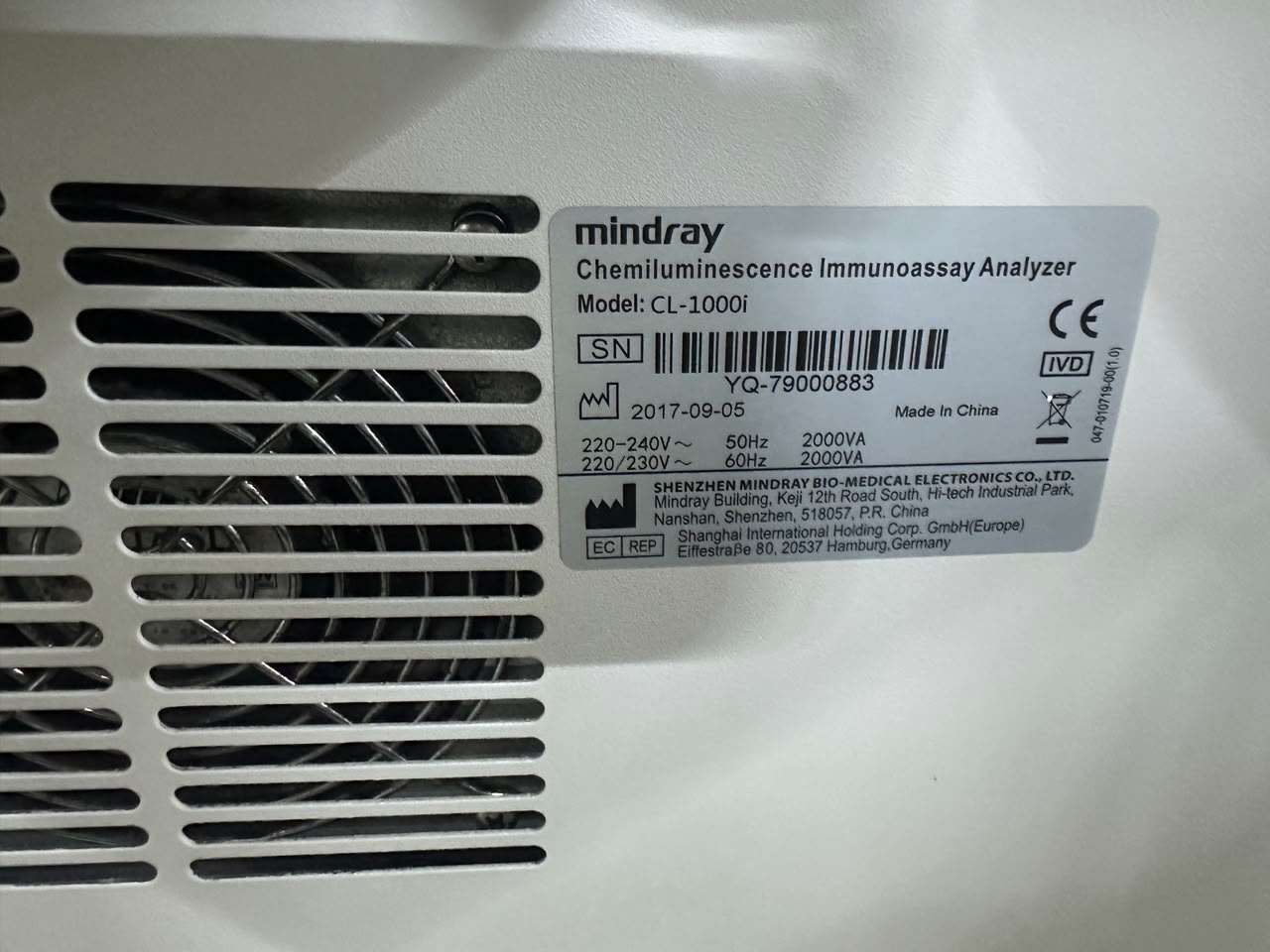 Mindray CL -1000i chemiluminescence Immunoassay (CLIA) Analyzer