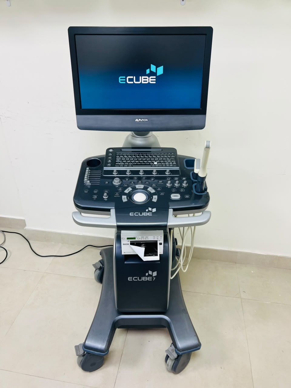 Alpinion E-cube 7 ultrasound machine with TVS and Convex probes. BH
