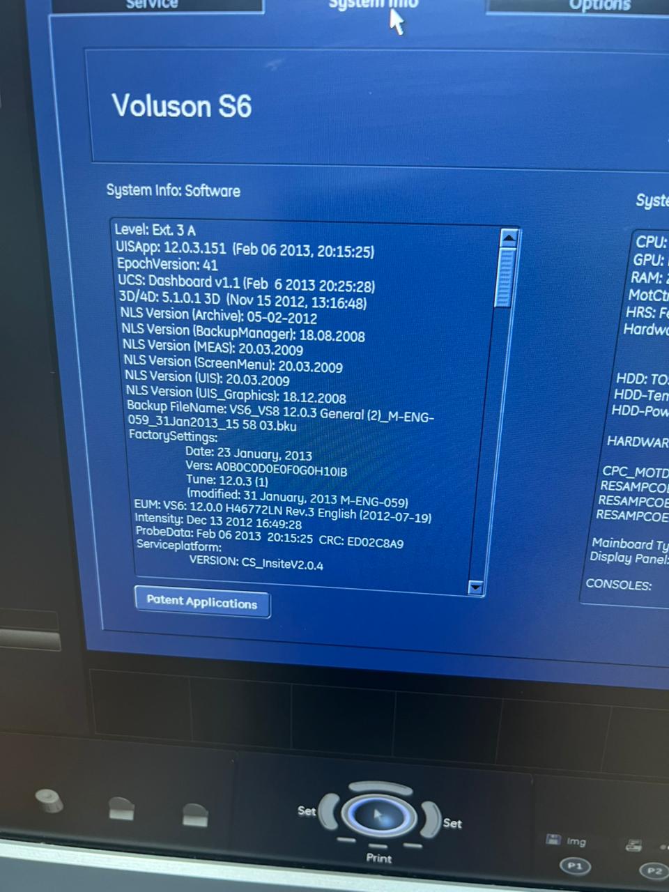 GE Voluson S6 with convex and TVS probe Year 2013