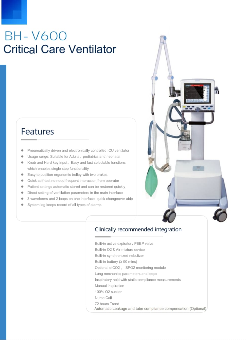 BH-V600 Advanced Critical Care Ventilator (BRAND NEW)