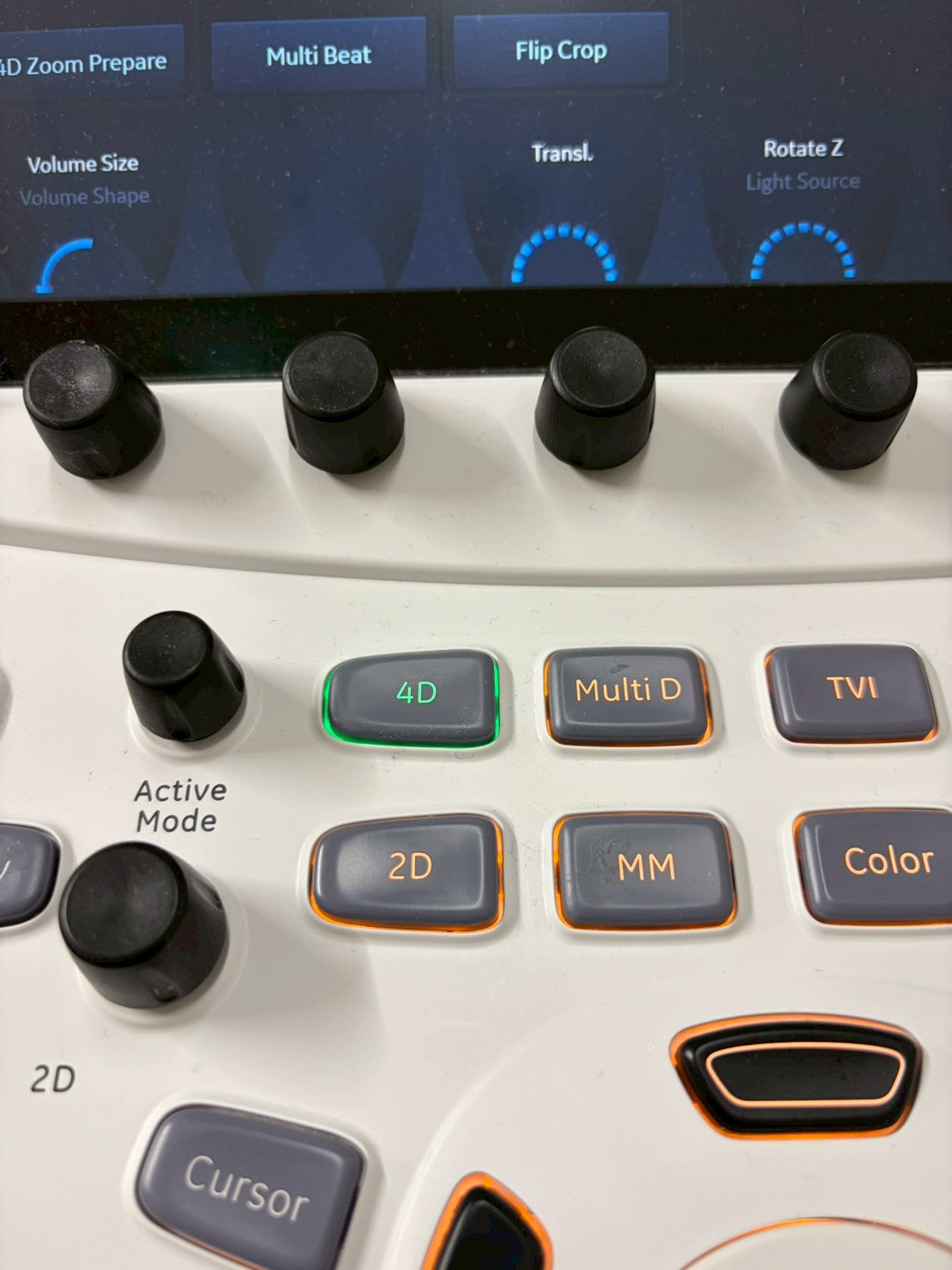 GE Vivid E95 Ultra Edition V206 Ultrasound with sector probe, 4D probe, linear probe and convex probe.