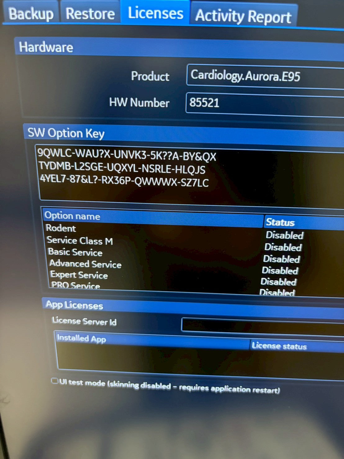GE Vivid E95 Ultra Edition V206 Ultrasound with sector probe, 4D probe, linear probe and convex probe.