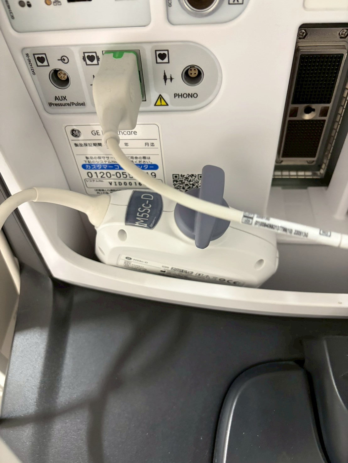 GE Vivid E95 Ultra Edition V206 Ultrasound with sector probe, 4D probe, linear probe and convex probe.