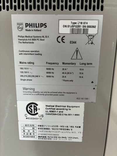 Philips BV Endura Mobile C‑Arm X‑ray System