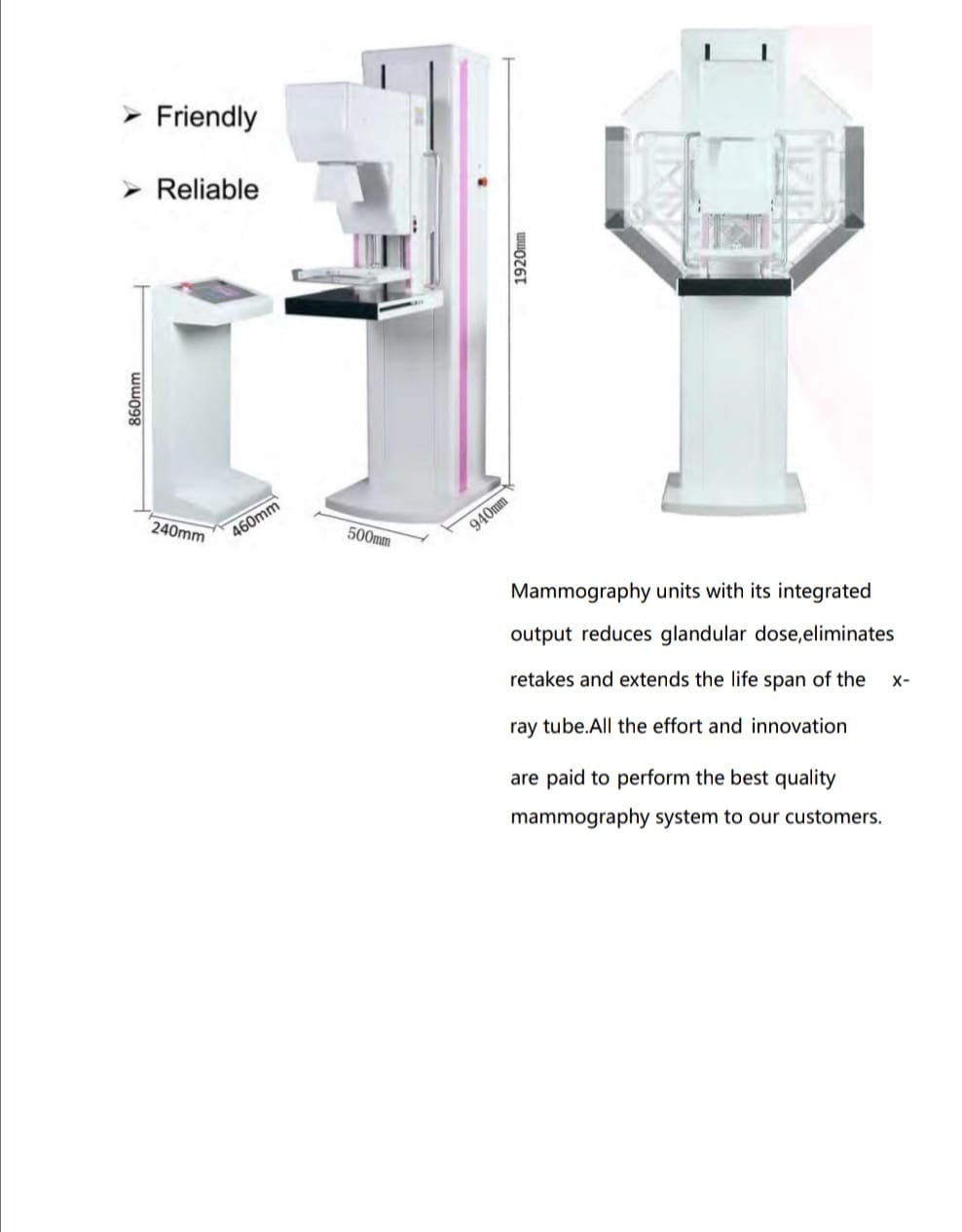 MSLRX13 Digital Mammography System – High Frequency 6kW Breast Imaging Unit with Flat Panel Detector