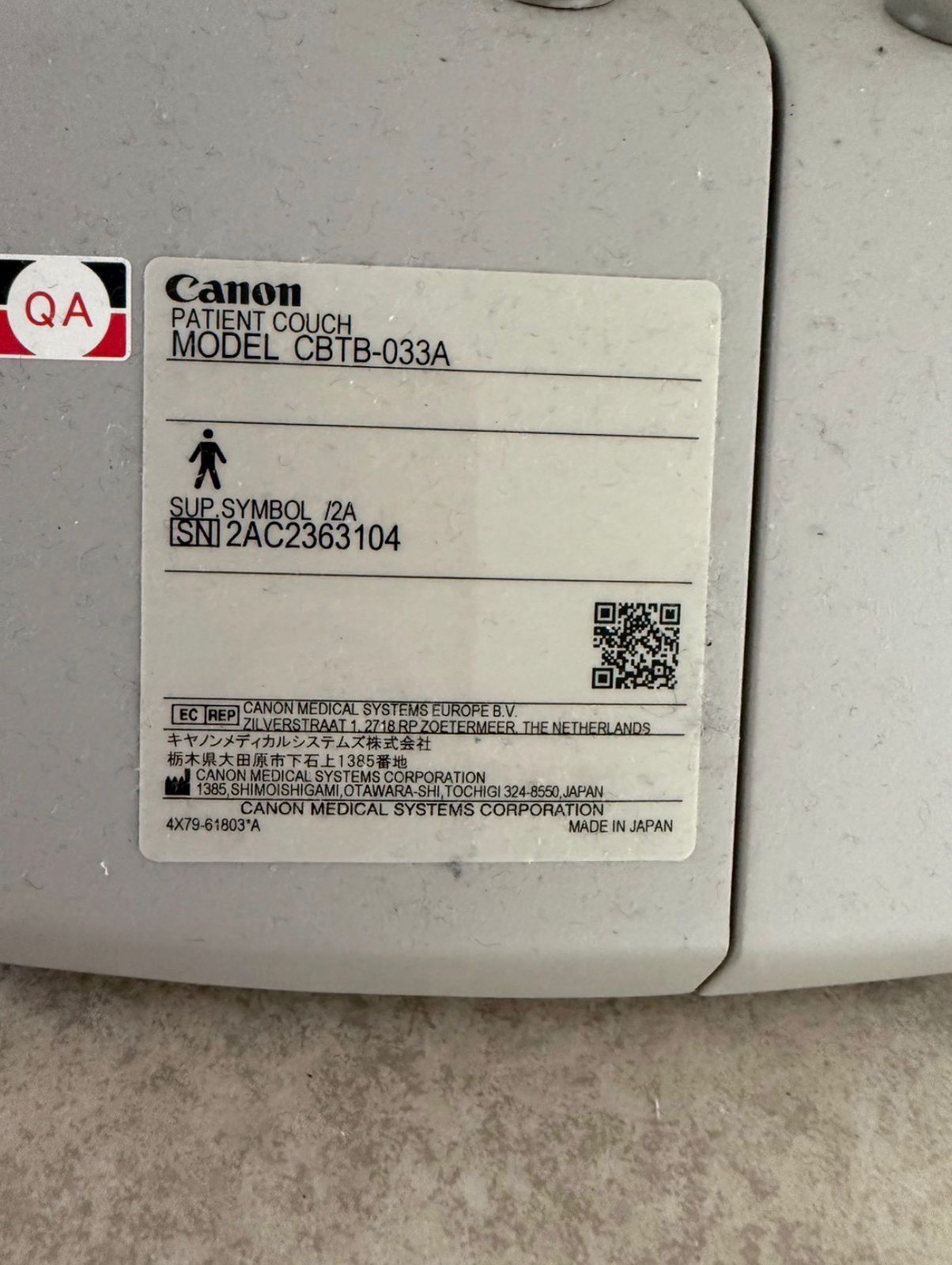 Aquilion Lightning Helios (TSX-036A/6U) / CANON Edition 160 Slices CT REFURBISHED EQUIPMENT