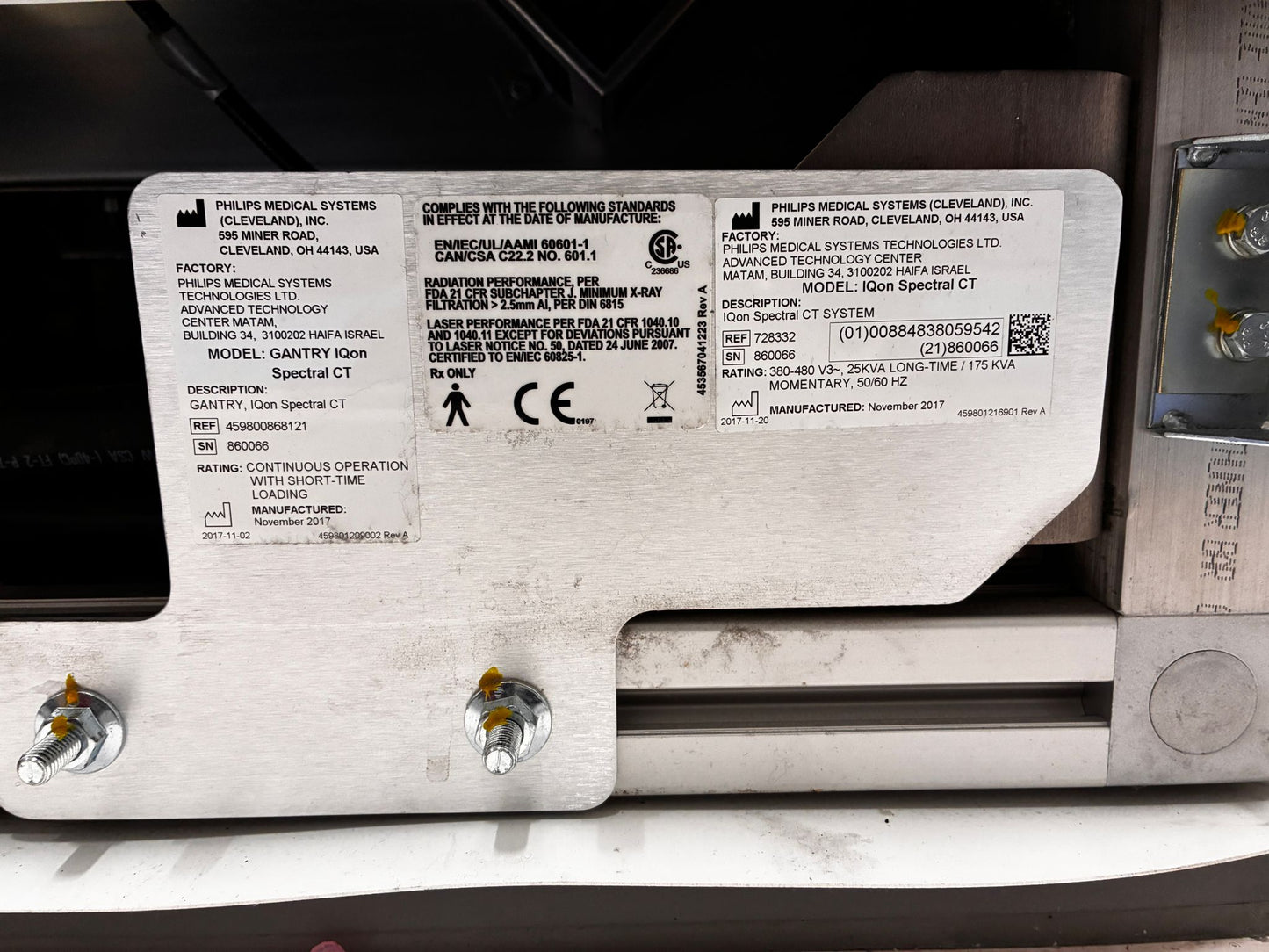 PHILIPS IQON SPECTRAL CT 256 YOM 2017 refurbished equipment