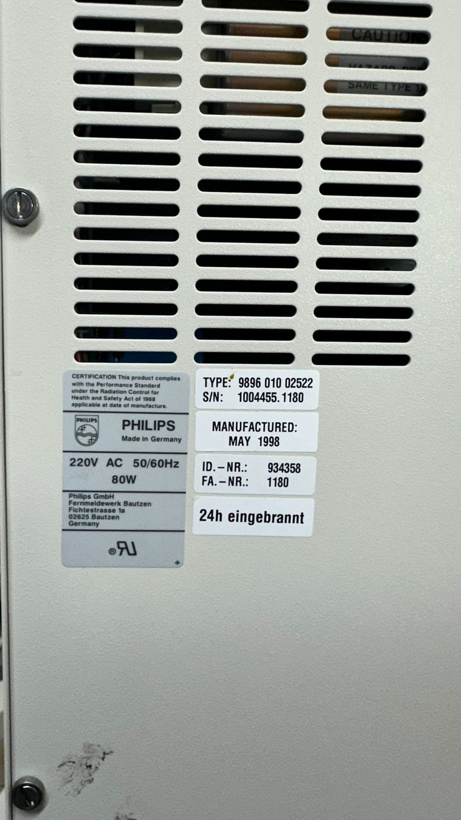 Philips  c-arm maf 1998