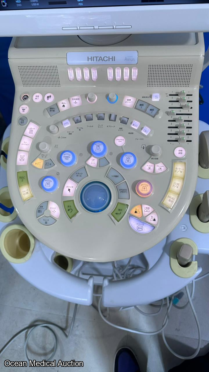Hitachi avius ultrasound with convex,linear and cardiac probe