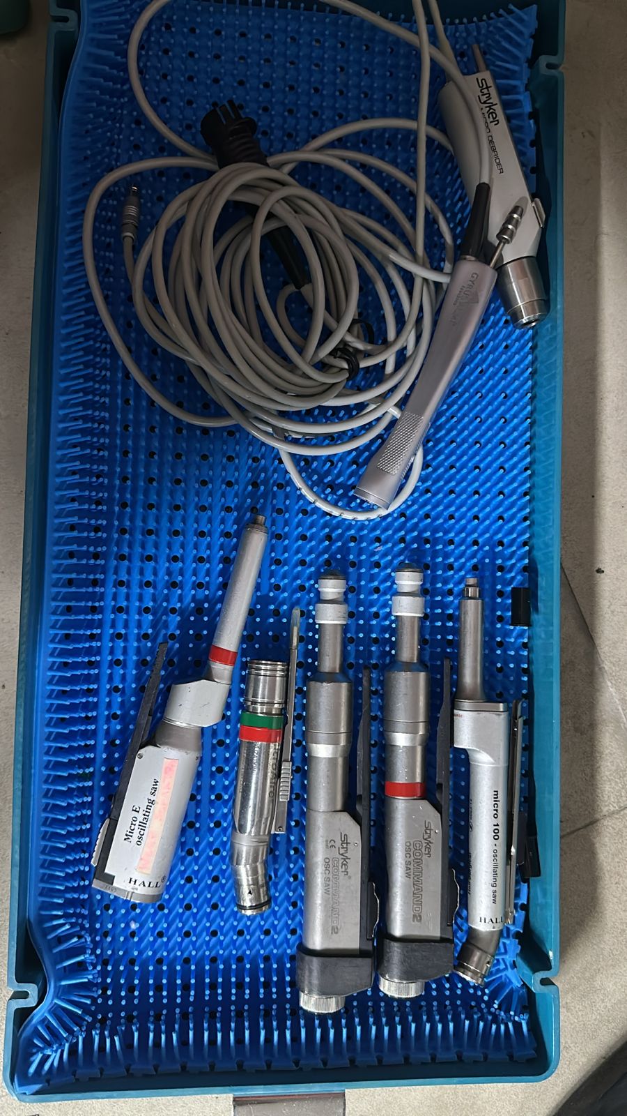 Stryker and Hall handpieces