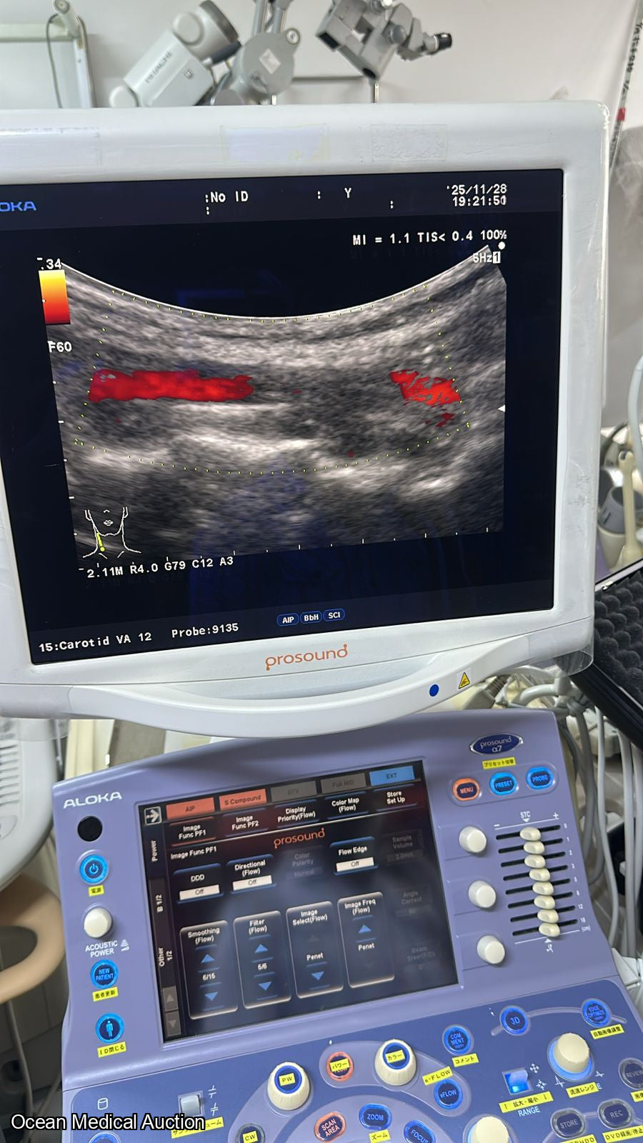 Aloka Ust 9135p curved (convex) array ultrasound transducer / probe.SN.20050045