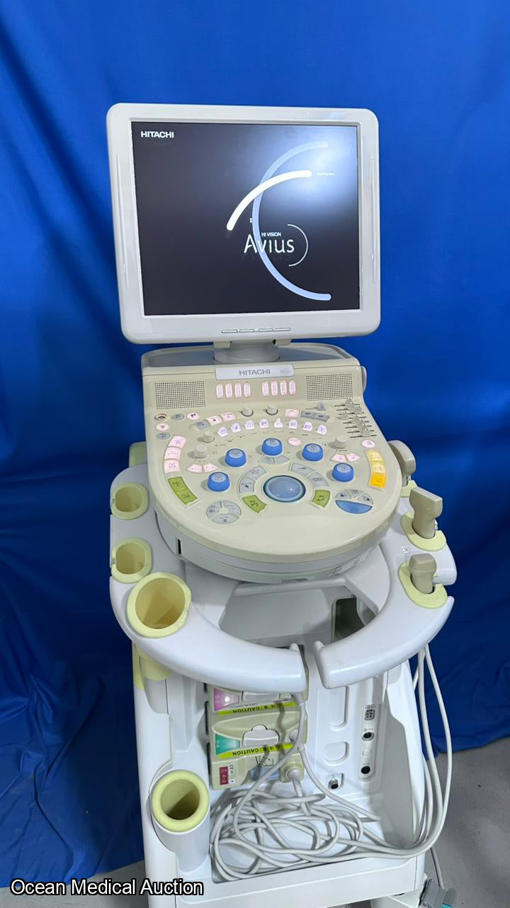 Hitachi avius ultrasound with convex,linear and cardiac probe