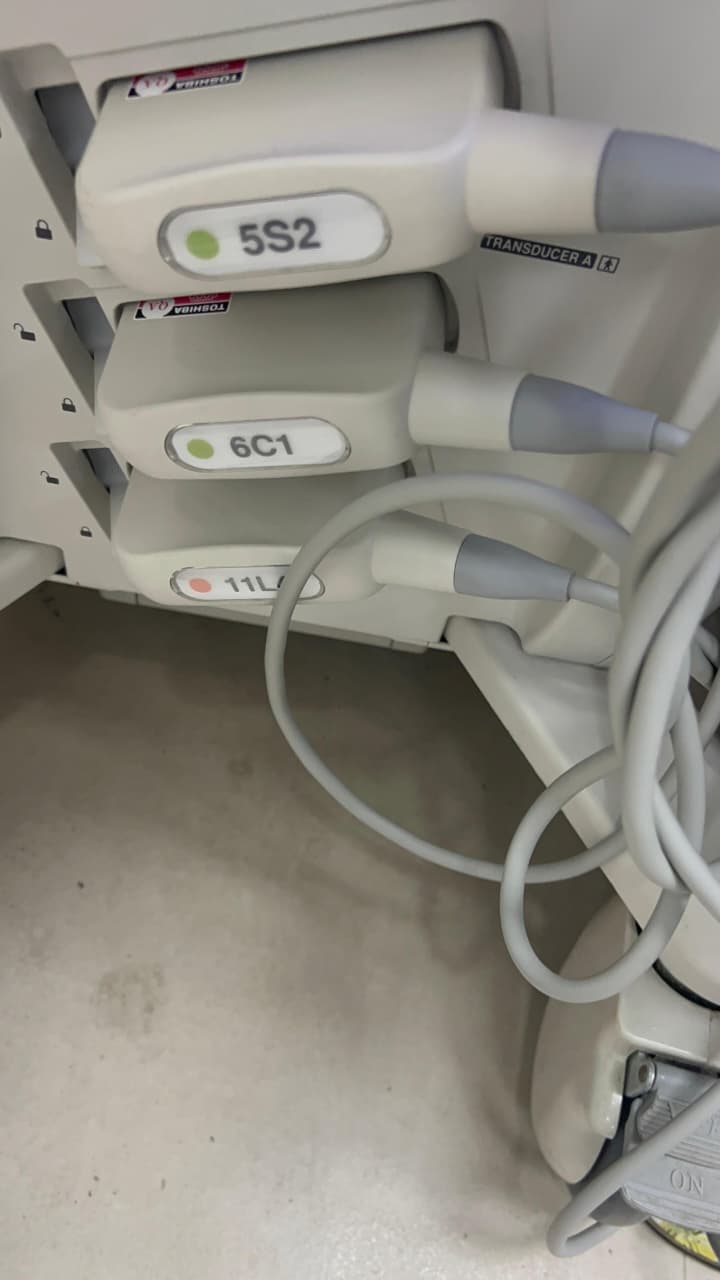 Toshiba Xario 100 ultrasound with cardiac,linear and convex probe refurbished equipment