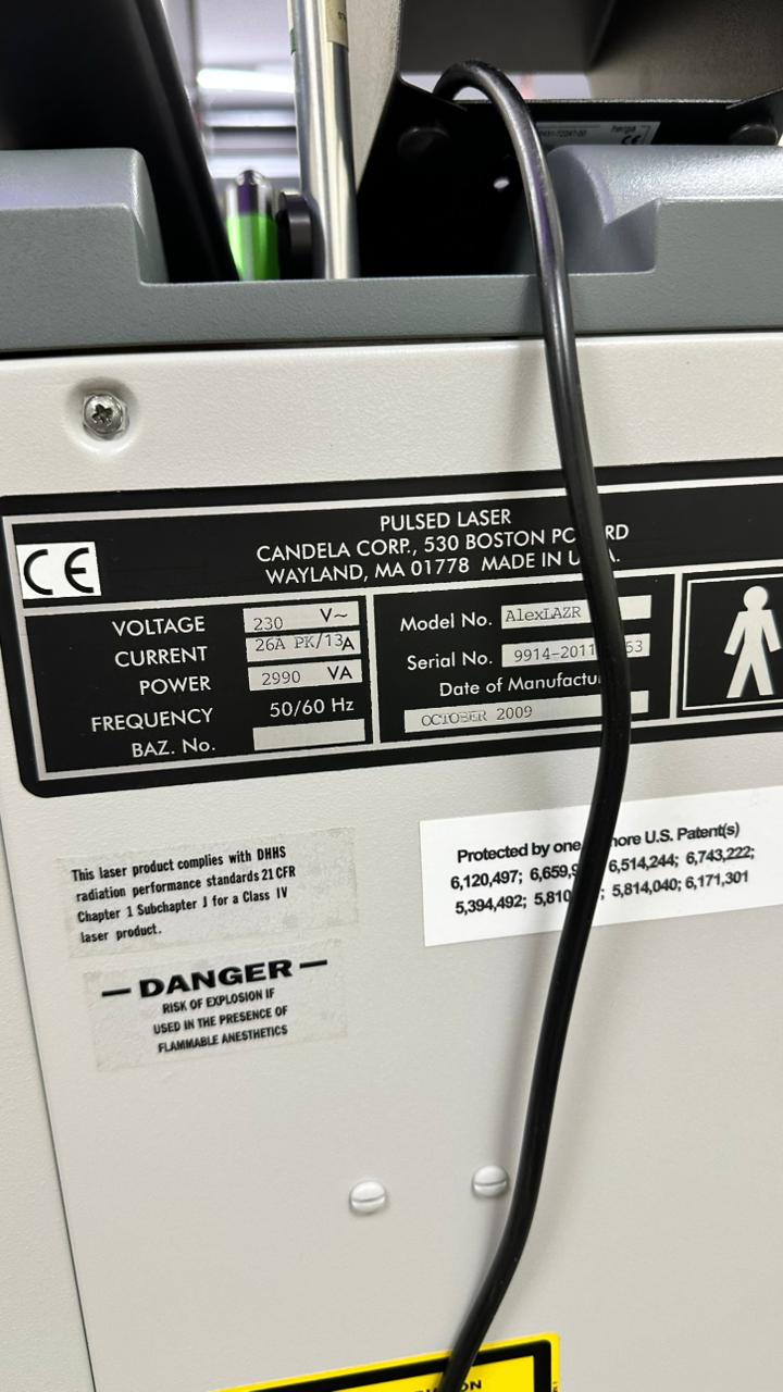 Candela ALEXlazr (Alexandrite Laser System) medical aesthetic laser