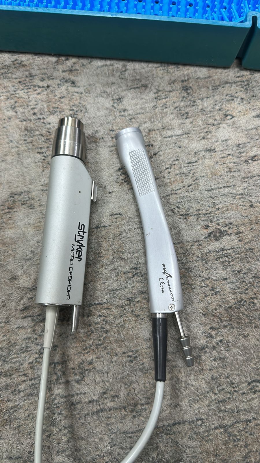 Stryker and Hall handpieces