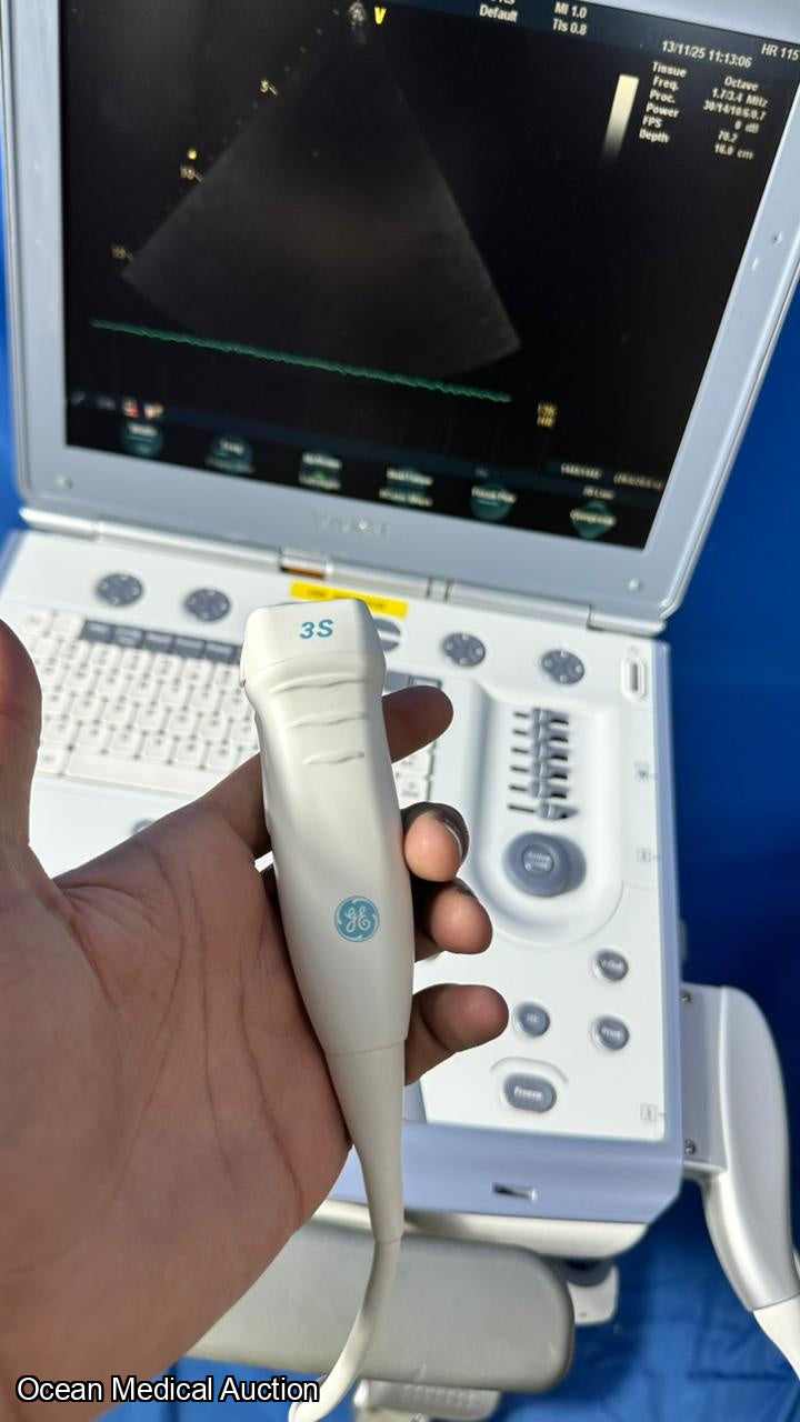 GE Vivid i Portable Ultrasound System (2007) with 3S-RS Cardiac Probe