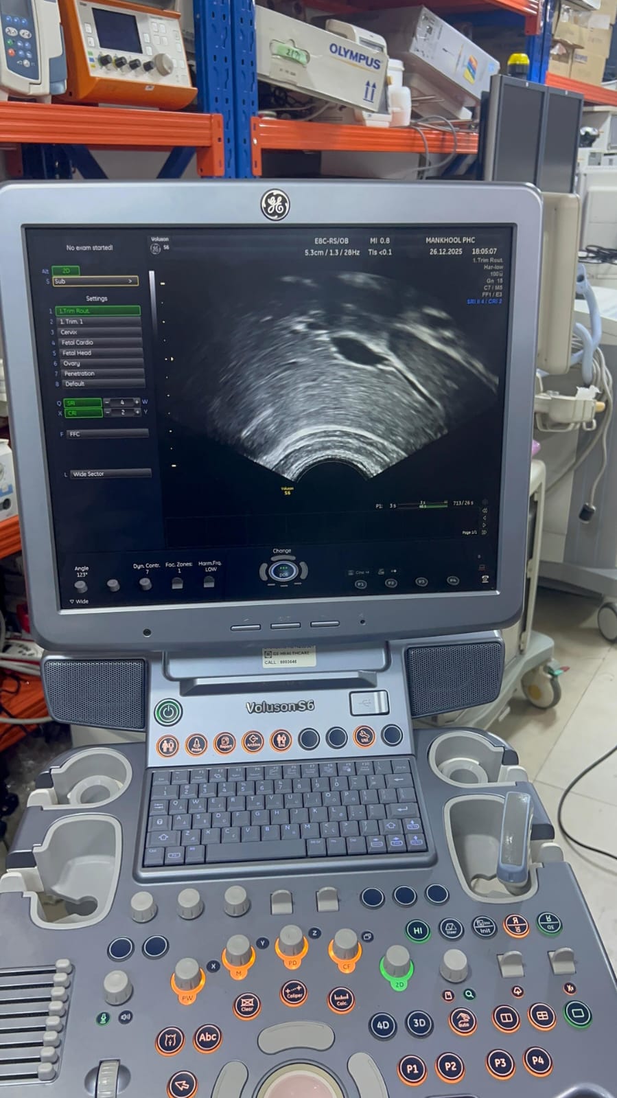 GE Voluson S6 with convex and TVS probe Year 2013