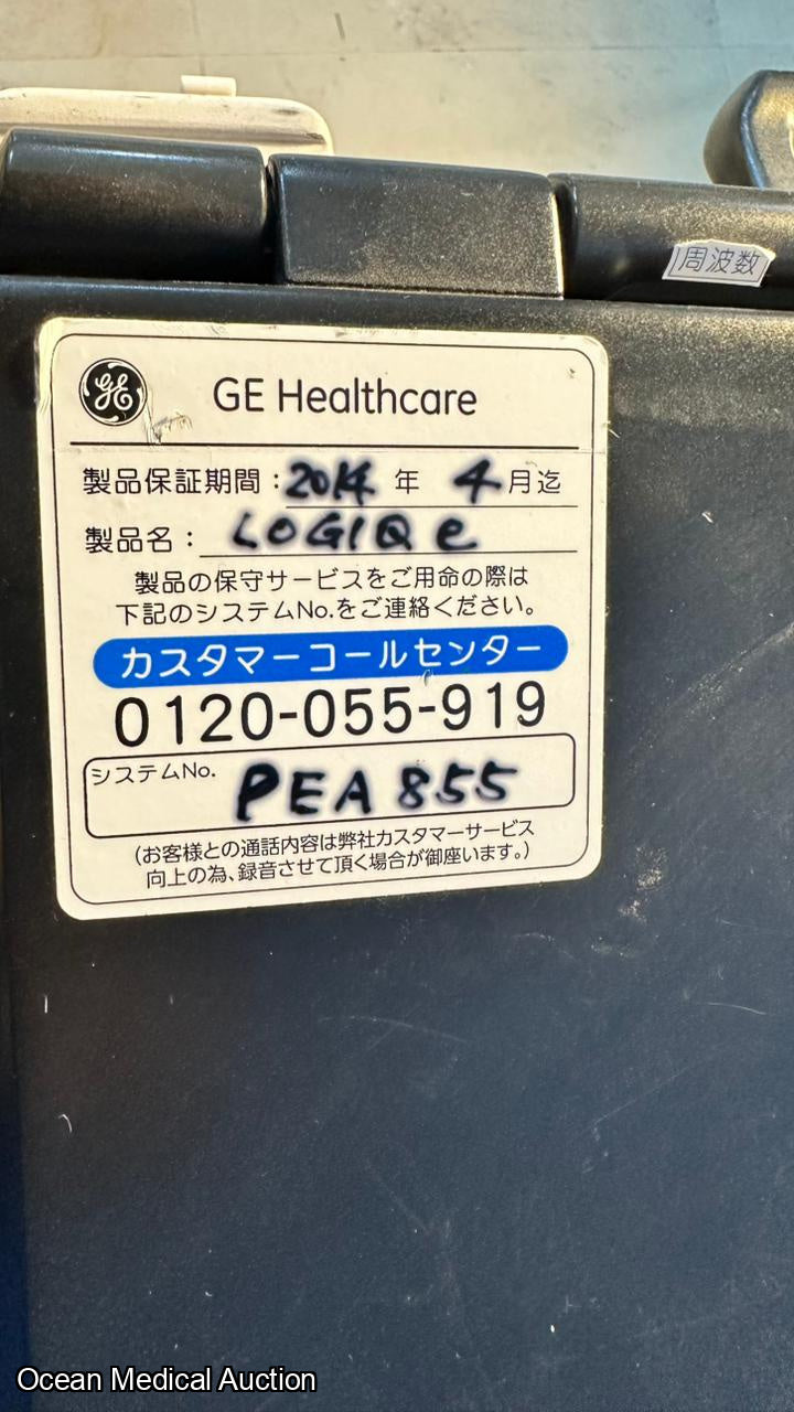 GE Logiq E Portable Ultrasound System (2012) with 3S-RS Cardiac Prob