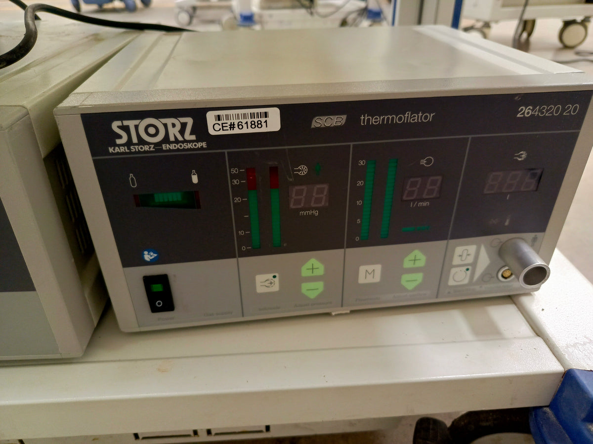 Karl Storz system with xenon 300 light source, telecam SL pal 202120 processor, SCB 26432020 thermoflator and AIDS control NEO 20046120 camera control