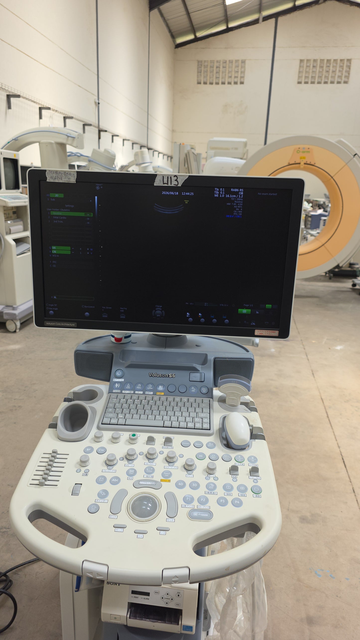GE Voluson S6 BT16 Ultrasound System, moy:2018 with convex and 4D convex array probe