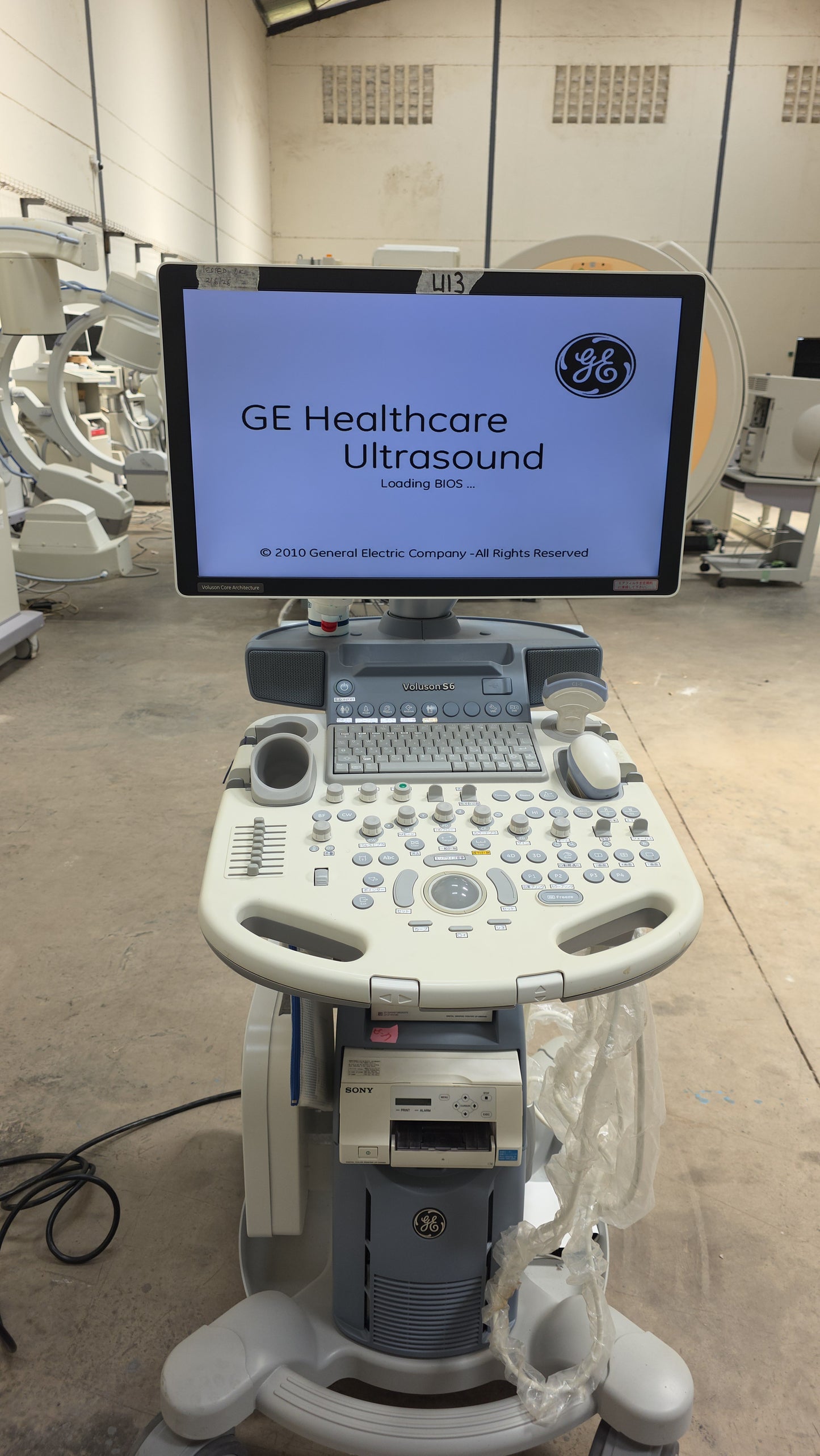 GE Voluson S6 BT16 Ultrasound System, moy:2018 with convex and 4D convex array probe