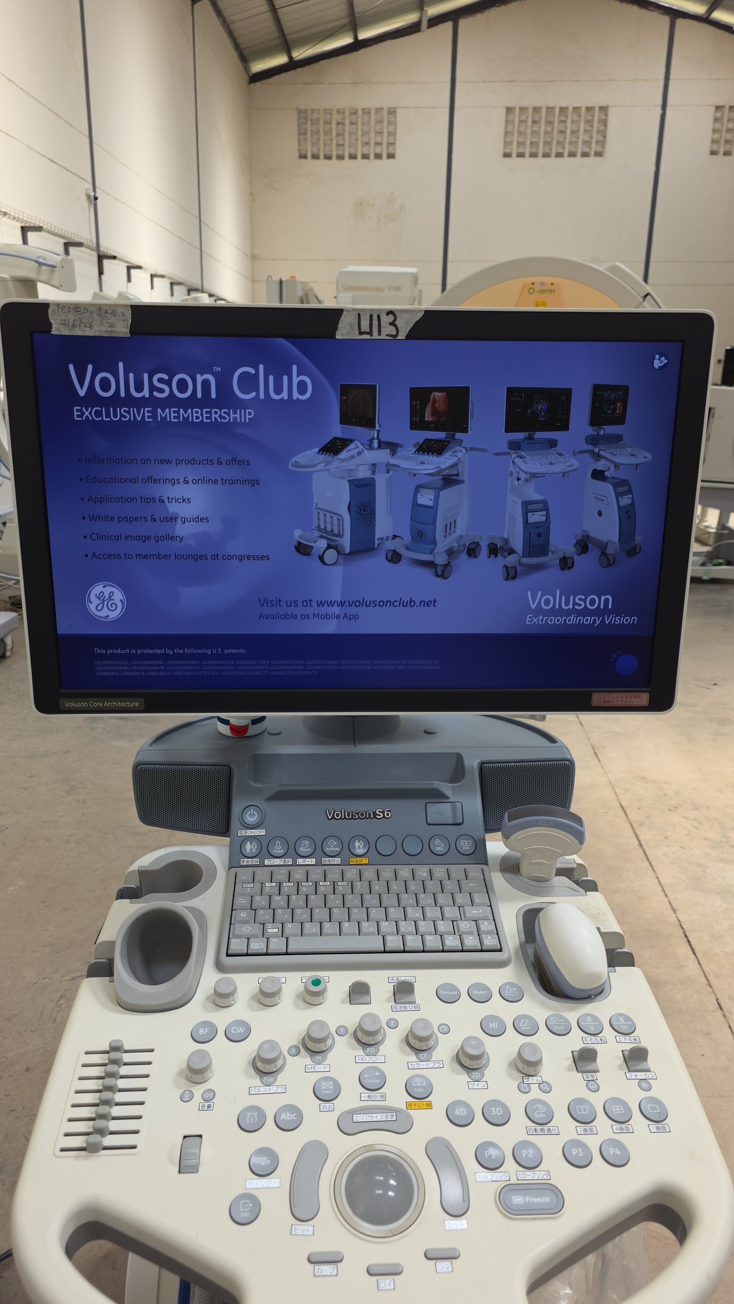 GE Voluson S6 BT16 Ultrasound System, moy:2018 with convex and 4D convex array probe